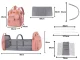 Daugiafunkcinė kuprinė su lovyte ir USB jungtimi, rožinė