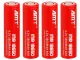 18650 Li-Ion įkraunama baterija 3800mAh 4.2V, 1 vnt., raudona