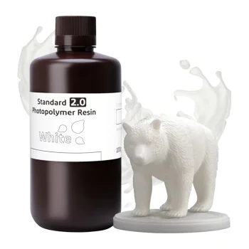 Fotopolimerinė derva ELEGOO Standard 2.0 LCD 3D spausdintuvams, balta, 1 kg