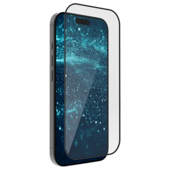 Roobix Full Cover Tempered Glass Screen Protector for iPhone 17, 0.3 mm, 2.5D, Black