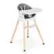 ECOTOYS 6-in-1 maitinimo kėdutė su nuimamu padėklu 137357, pilka