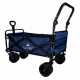 Ikonka LUARO KX2841 Folding Beach Cart with Canopy and Net, 120L, Navy Blue