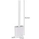 Ruhhy Slim Silicone Toilet Brush Set White/Gray