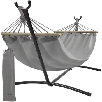 Gardlov sodo hamakas su rėmu 200x150 cm, pilkas
