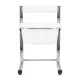 Pedicure Footbath with Adjustable Height Stand Chrome