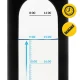 4FIZJO Glass Water Bottle 1 L Black