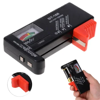 Universal Analog Battery Tester for AA, AAA, C, D, and 9V Batteries