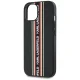 Karl Lagerfeld Saffiano Athleisure Stripes dėklas su virvele iPhone 15, raudonas