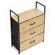 ModernHome spintelė su 3 medžiaginiais stalčiais, lofto stiliaus, 59 cm