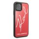 „Karl Lagerfeld Glitter Signature“ dėklas „iPhone 11 Pro“, raudonas