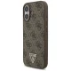 Dėklas Guess 4G Strap Triangle Logo MagSafe skirtas iPhone 17, rudas