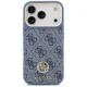 Dėklas Guess 4G Strass Logo MagSafe, skirtas iPhone 17 Pro, mėlynas