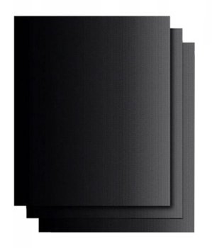 Teflon BBQ and Baking Mat, 3 Pcs, Black