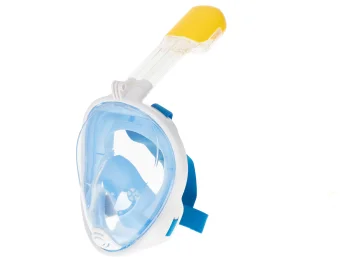 Sulankstoma pilno veido nardymo kaukė (Snorkeling), Mėlyna, L/XL dydis