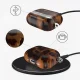 Dėklas ausinėms Tech-Protect Lamano AirPods Pro 1 / 2 su karabinu, juodas ir rudas