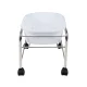 Pedicure Footbath Trolley with Wheels Chrome