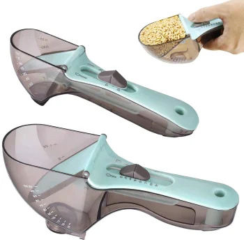 Adjustable Kitchen Measuring Spoons, 2 pcs, Blue