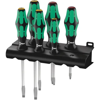 Atsuktuvų rinkinys Wera 334 SK/6 Kraftform Plus Lasertip su laikikliu, 6 vnt.