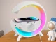 RGB LED stalinė lempa su belaidžiu įkrovikliu, Bluetooth garsiakalbiu ir žadintuvu