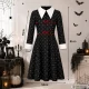 Wednesday Addams vaikiškas karnavalinis kostiumas, 125–135 cm