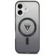 Guess IML Gradient Triangle Logo MagSafe dėklas telefonui iPhone 17, juodas