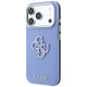 Dėklas Guess Grained & Big Resin Logo skirtas iPhone 18 Pro Max / 17 Pro Max, mėlynas