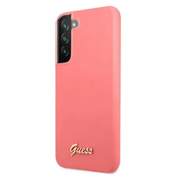 Guess GUHCS22MLSLMGFU Silikoninis dėklas Galaxy S22+ S906, fuksija
