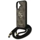 Guess 4G Big Logo Cord Strap Crossbody dėklas iPhone 17, rudas