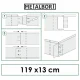 Cinkuoto metalo sodo bortelis METALBORT, 119 x 13 cm, 4 vnt.