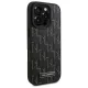 Karl Lagerfeld iPhone 16 Pro dėklas Leather Monogram Metal Logo MagSafe, juodas