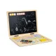 ECOTOYS Wooden Educational Laptop with Magnetic Chalkboard