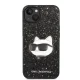 Karl Lagerfeld dėklas iPhone 14 Plus telefonui Glitter Choupette, juodas