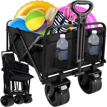 Sulankstomas transportavimo vežimėlis Gardlov 100 kg, juodas