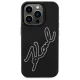 Karl Lagerfeld dėklas iPhone 15 Pro Max telefonui 3D Rubber Signature, juodas