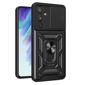 Samsung Galaxy A54 (SM-A546) Armor Guard TPU Hybrid Camshield Case Cover, Black