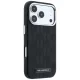 Karl Lagerfeld Grained Mono Resin Logo MagSafe dėklas iPhone 17 / 18 Pro Max, juodas