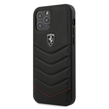 Ferrari dėklas iPhone 12 Pro Max Off Track Quilted, juodas