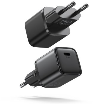 Joyroom L-P202 greitasis įkroviklis USB Type-C 20W PD QC 3.0 AFC, juodas