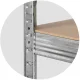 Humberg 4843 Metal Storage Shelving Unit 180x90x30 cm, Silver