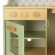Case medinė vaikiška žaislinė virtuvėlė su priedais, 86 cm, mėtų spalvos