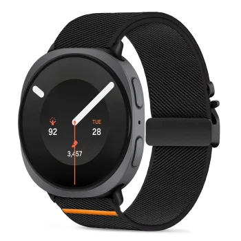 Tech-Protect Nylon Clasp dirželis Samsung Galaxy Watch (40 / 44 / 46 mm), juodas