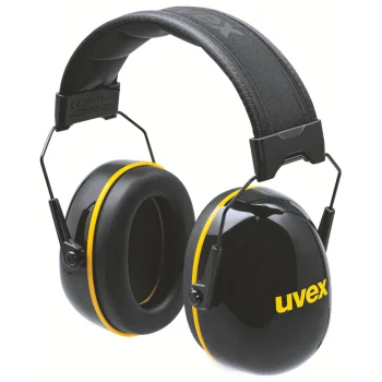 Uvex K20 sulankstomos apsauginės ausinės, SNR 33 dB, juodos / geltonos