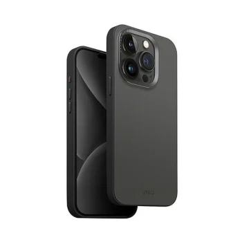 Uniq Lyden DS Magclick Charging dėklas iPhone 15 Pro 6.1", pilkai juodas