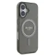 Guess dėklas iPhone 16 telefonui IML Glitter Circle MagSafe, juodas