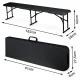 Plonos 440201 Folding Garden and Catering Bench 180 cm, Black