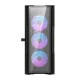 Kompiuterio korpusas Darkflash DK431 Glass su 4 RGB ventiliatoriais, juodas