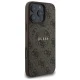 Guess dėklas iPhone 16 Pro Max telefonui 4G Ring Classic Logo MagSafe, rudas