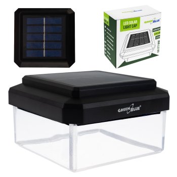 GreenBlue GB127 WW Solar LED Post Cap Light, 80x80mm, 3200K
