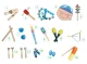 ECOTOYS Kids Musical Instrument Set, 16-Piece Percussion Toys with Bag