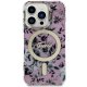Guess dėklas iPhone 14 Pro Max telefonui Flower MagSafe, rožinis